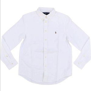 Polo l/s button down - boys, size 5